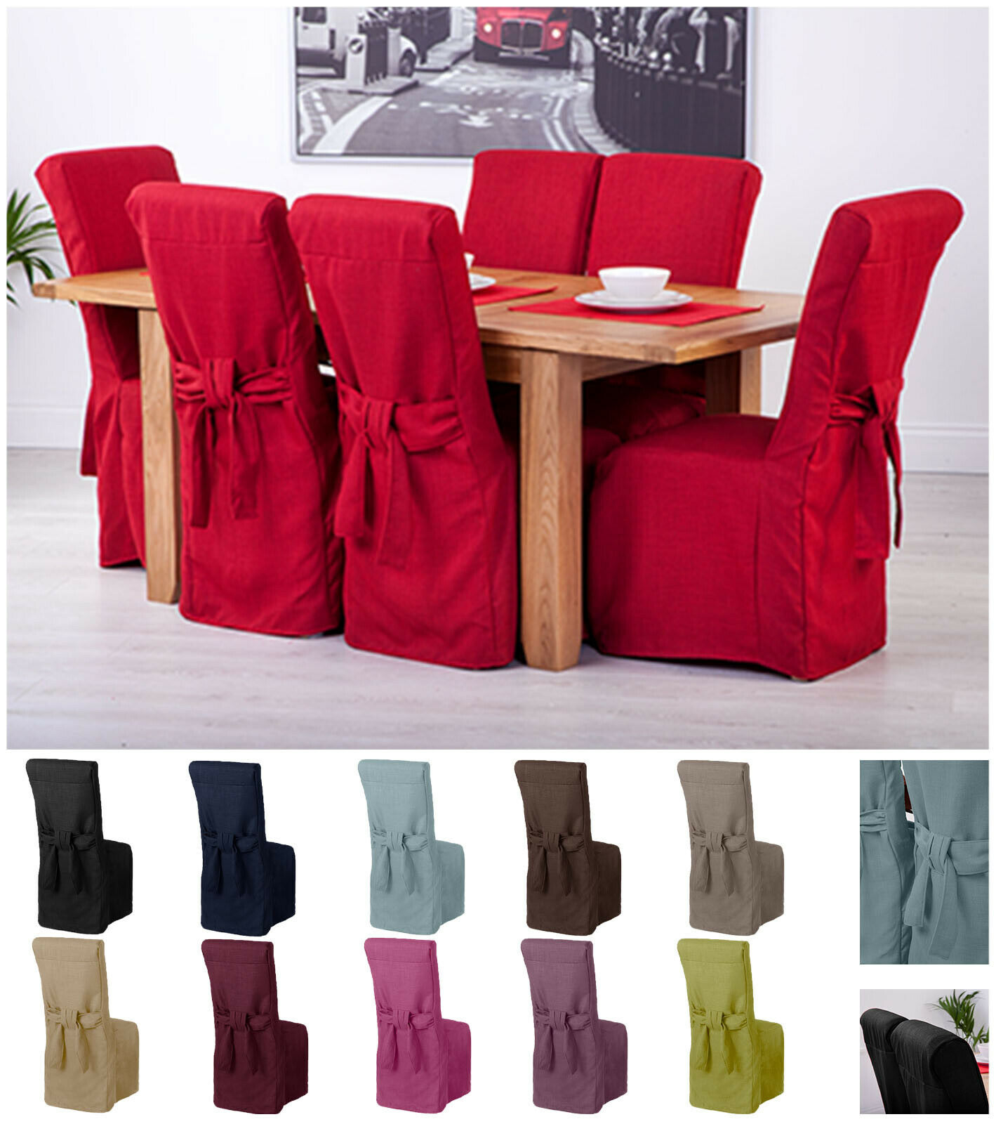 High Back Chair Covers Free Delivery, Seat Covers For Long Back Dining Chairs